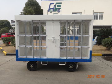 China Carro blanco impermeable del portador de equipaje del equipo del apoyo en tierra del aeropuerto con el toldo proveedor